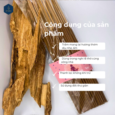 Nhang trầm hương PRAVI Loại 1 – 30cm 50gram