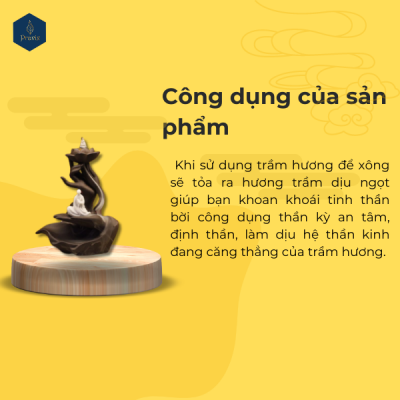 Xông trầm thác khói + tượng sứ  nhỏ