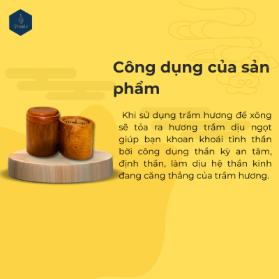 Xông trầm - Hộp gỗ 2 tầng