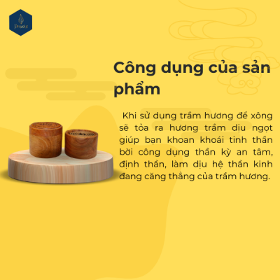 Xông trầm gỗ hương khoanh  (2in1)