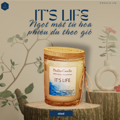 Nến Thơm IT'S LIFE 60ml - hương biển cả xanh mát, giúp thư giãn, hỗ trợ giấc ngủ 